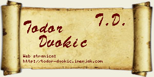 Todor Dvokić vizit kartica